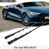 Bas de Caisse Carbone Audi RS3 8Y 8.5Y 2022-2026 Berline et Sportback, Jupes Latérales 2 Pièces