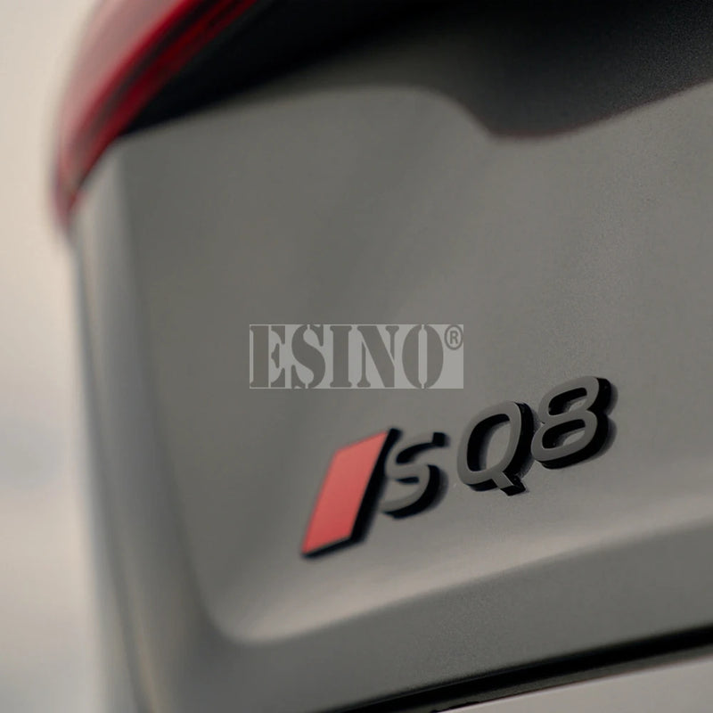 Emblème de Coffre Audi S8, Q8 et SQ8 Adhésif en Alliage de Zinc, 18 Versions Colorées