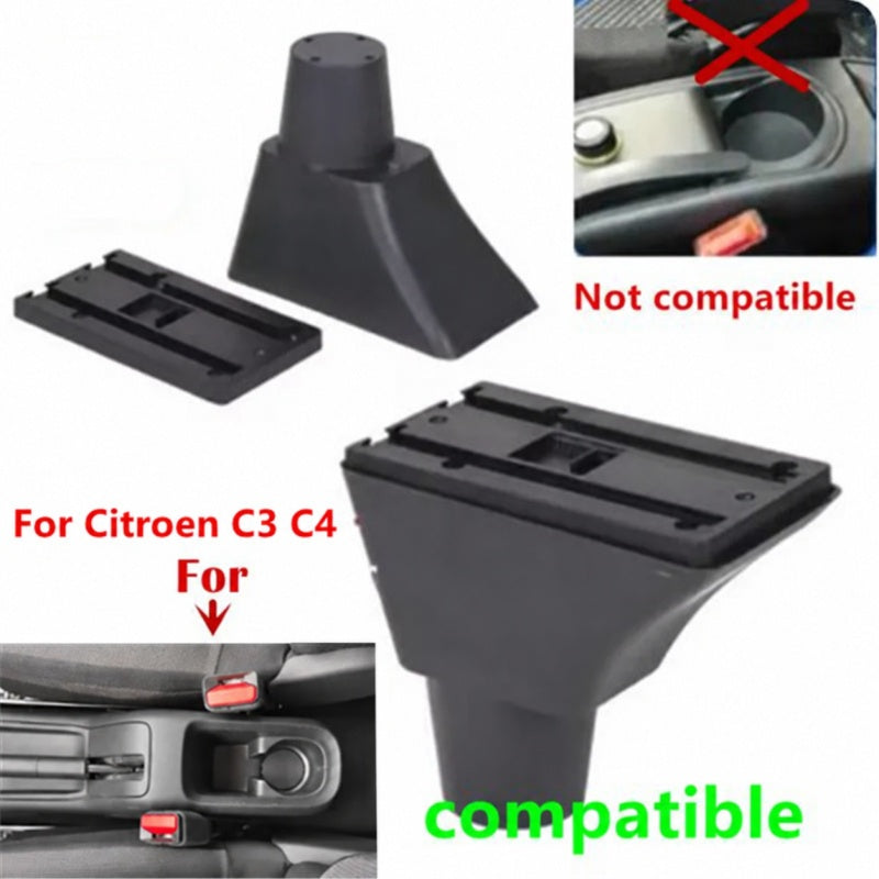 Accoudoir Central Citroën C3 C4 Coulissant 4 ou 9 USB Double Rangement