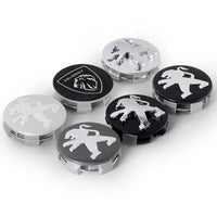 Cache-Moyeux Peugeot 60 mm, Lot de 4, Six Modèles Noir, Argent ou Gris, 106 à 508, 2008, 3008, 5008