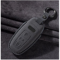 Coque de Clé Audi en Daim A3 A4 A5 A6 A7 A8 Q3 Q4 Q5 Q8 Étui de Protection Télécommande Type A, B ou C