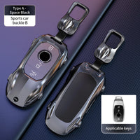 Coque de Protection Clé Mercedes Classe A B C E S W204 W205 W210 W212 W213 W176 W463 GLC GLB GLE AMG Alliage de Zinc Style Supercar