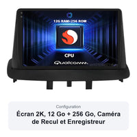 Autoradio CarPlay Renault Mégane 3 2008-2014 Écran QLED