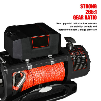 Treuil Électrique 13500 lbs 12V Corde Dyneema