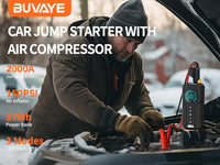 Booster de Batterie Voiture 6000 à 10000 mAh avec Compresseur d'Air