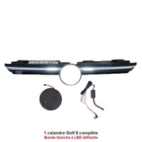 Calandre LED Volkswagen Golf 8 Style GTI R 2020-2024 Bande Lumineuse Défilante