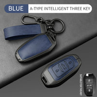 Étui de Protection Clé Peugeot 208 308 3008 Citroën C3 C5 Aircross DS Alliage de Zinc et Cuir