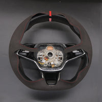 Couvre Volant Skoda Octavia, Enyaq, Fabia, Kamiq, Karoq, Kodiaq, Scala, Superb 2020-2026, Suédine à Coudre