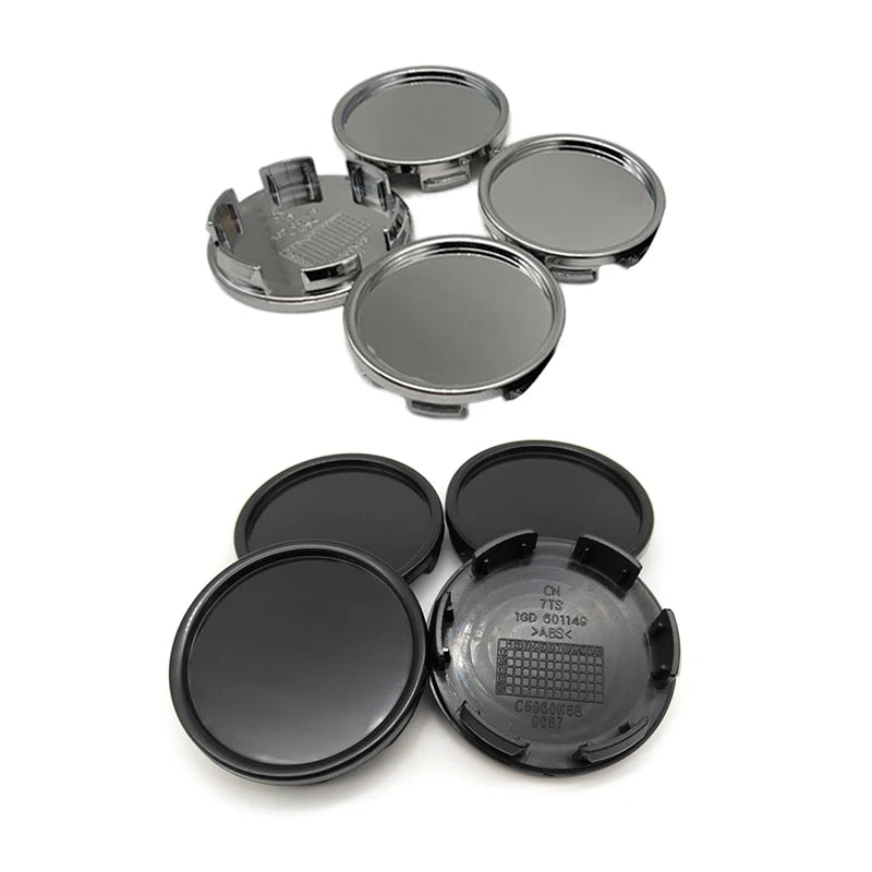 Cache-Moyeux Universels Vierges 58mm ABS Kit 4 — vue de profil