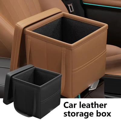 Organisateur de Coffre de Voiture Pliable en Cuir