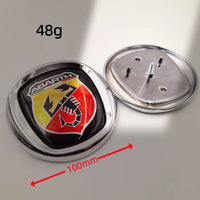 Emblème Fiat 500 Abarth Logo 85 95 100 120 mm pour l'Avant et le Coffre Arrière Autocollant