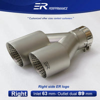Embout d'Échappement Double Sortie Aspect Titane Mat Universel