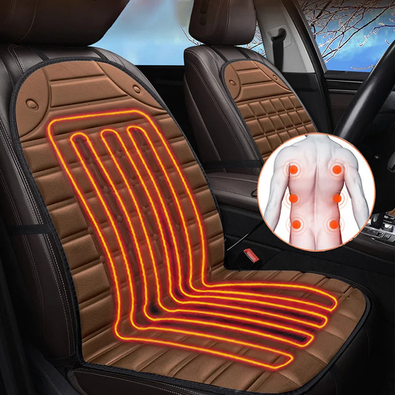 Coussin Chauffant Voiture 12V Allume-Cigare Tissu Floqué 2 Positions