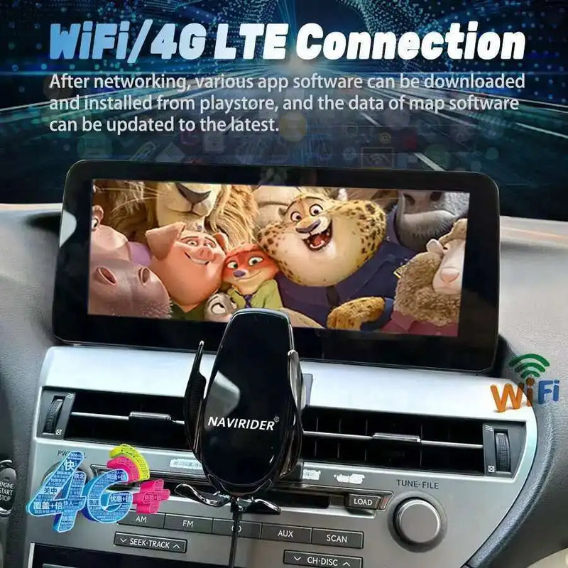 Autoradio Android 14 Écran QLED 12,3 Pouces Lexus RX 270 350 450h 2009-2015 CarPlay Double Système