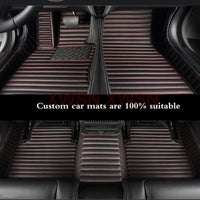 Tapis de Sol Cuir PU Rayé 5D Sur Mesure Volvo XC40 V60 V90 2016-2023 5 Places ou 1 Pièce