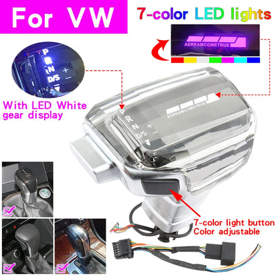 Pommeau de Vitesse Cristal LED Volkswagen Golf Audi A3