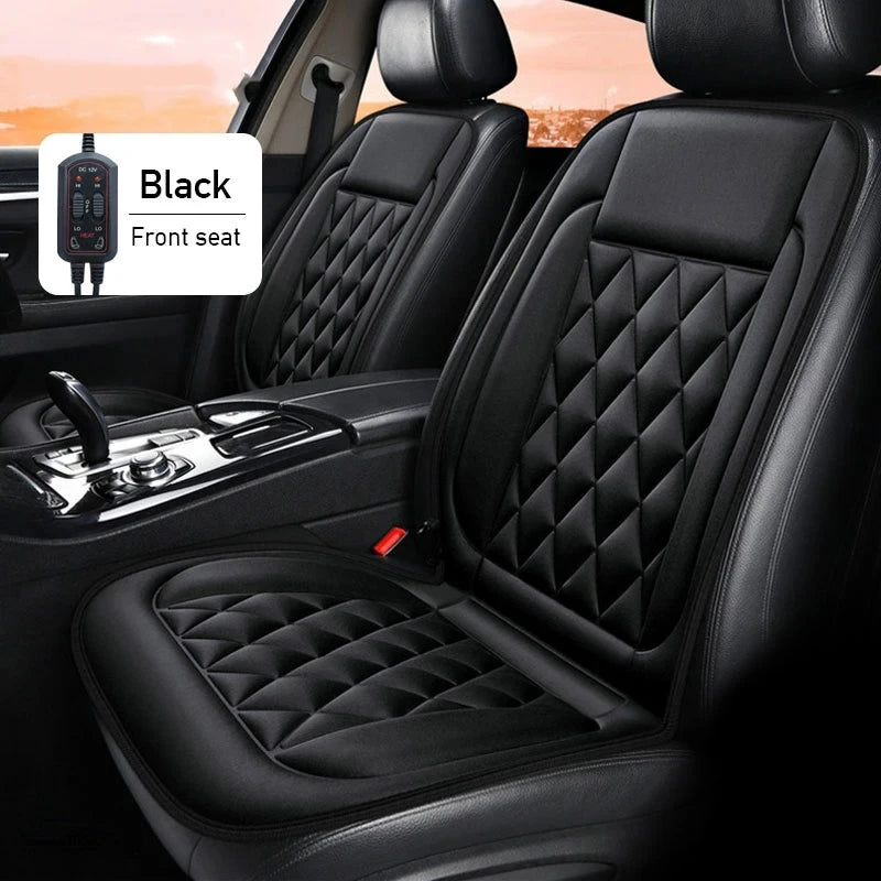 Coussin Chauffant Voiture 12V Lot de 2 Simili Cuir Matelassé