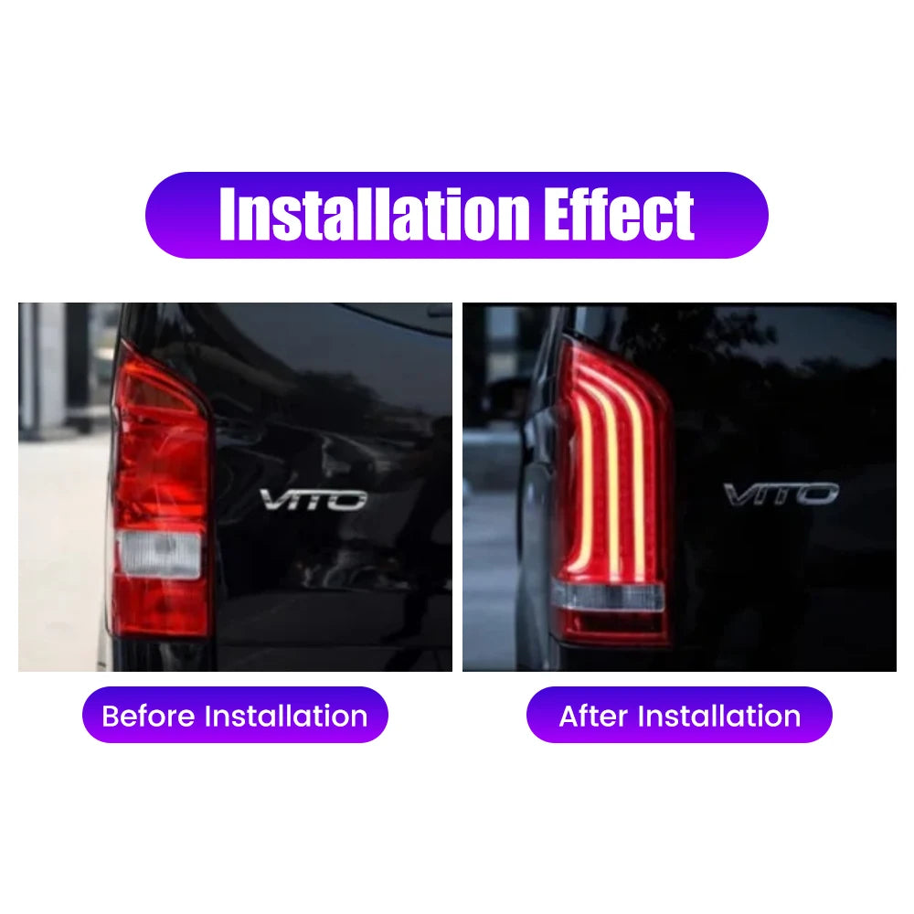Feux Arrière LED Mercedes Vito 2014-2022 Plug and Play
