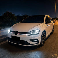 Calandre LED Volkswagen Golf 7.5 GTI 2017-2019 Nid d'Abeille Noir Brillant