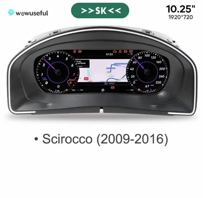 Tableau de Bord Numérique VW Golf 7 Passat B8 12,3 pouces