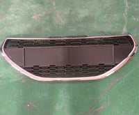 Calandre Peugeot 208 2014-2023 Grille Centrale de Pare-Chocs Avant avec Cadre Chromé, ABS