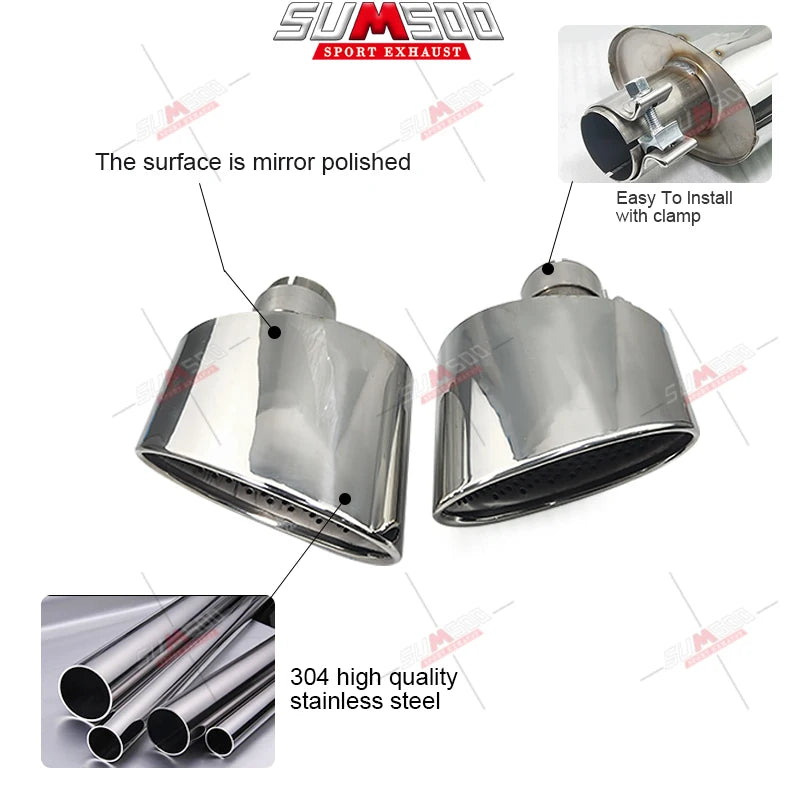 Embouts d'Échappement Inox Audi A4 A5 A6 A7 Look RS