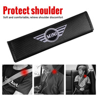 Coussin de Ceinture de Sécurité Carbone MINI Cooper R56 F56 — détail de finition