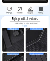 Tapis de Sol Tesla Model 3 Highland 2024-2026 TPE Ensemble 3 à 12 Pièces Simple ou Double Couche