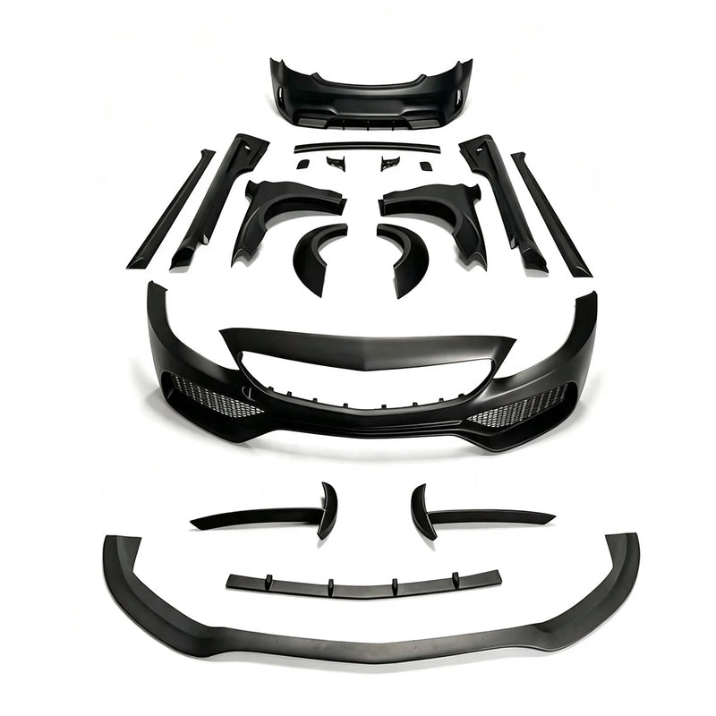 Kit Carrosserie Large en FRP Mercedes Classe C Coupé W205 C63 C43 : Pare-Chocs, Ailes et Jupes Latérales