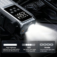 Booster de Batterie Voiture 1800A 12V avec Compresseur Intégré