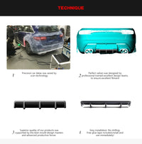 Lèvre de Diffuseur Arrière Carbone Porsche Macan 2022-2023 Base T S GTS