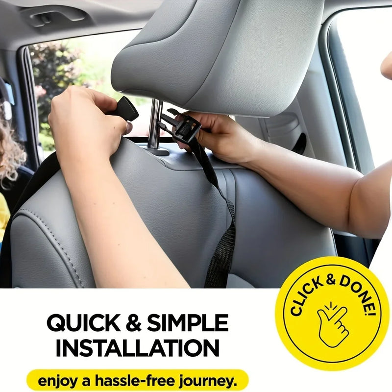 Car Seat Back Organizer Kick-Proof Protection 3 Pockets
