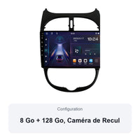 Autoradio CarPlay Peugeot 206 et 206 CC 1998-2012 Écran 9 Pouces
