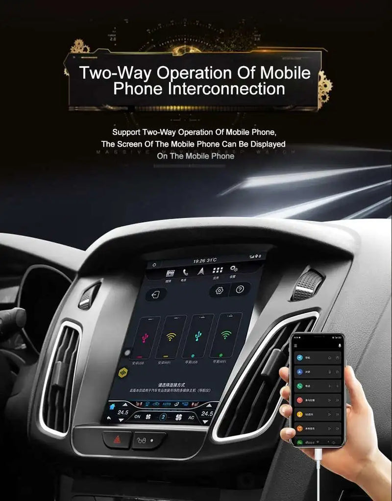 Autoradio Android 14 Écran Vertical 12,1 Pouces Maserati Quattroporte 2004-2012 CarPlay GPS