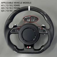 Volant Sport Audi A3 Fond Plat — gros plan