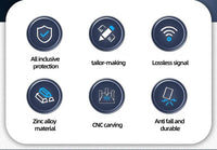 Étui de Protection Clé Citroën C1 C2 C3 C4 C5 C6 VTS Xsara C-Crosser Berlingo Jumpy Alliage de Zinc Noir ou Bleu