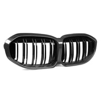 Calandre Avant en Carbone Sec BMW Série 1 F40 2021+ Double Barre Noir Brillant
