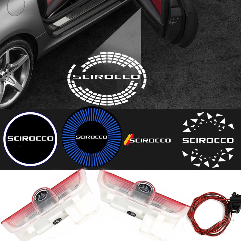 Logo-Projektor für Volkswagen Scirocco-Tür LED 9 Motive 2 Stück