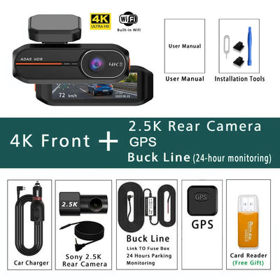 Dashcam 4K OLESED WP57 Avant Arrière 2.5K ADAS