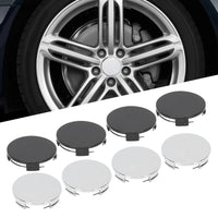 Cache-Moyeux Universels 65 mm Vierges Chromé ou Noir Lot de 4