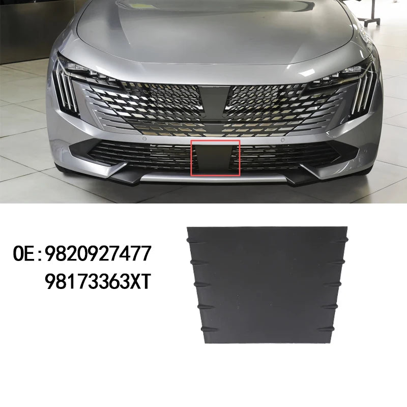 Cache de Calandre Peugeot 508 II Inférieur avec Cache Capteur, Face Avant, 9820927477 98173363XT
