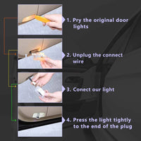 Projecteur Porte Citroën C5 2010-2016 LED, Lot de 2, 7 Motifs, Remplacement Direct