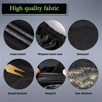 Bâche de Protection Voiture Universelle SUV Berline Noire Anti-UV