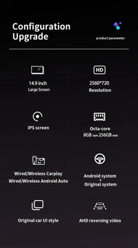 Autoradio Android Mercedes-Benz GLC X253 et C 2015-2018 Écran 14,9 pouces CarPlay GPS