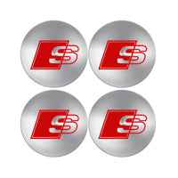 Cache-Moyeux Audi A3 A4 Q5 S line RS 60mm — vue de face