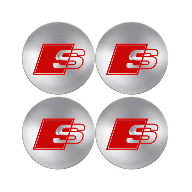 Cache-Moyeux Audi A3 A4 Q5 S line RS 60mm — vue de face