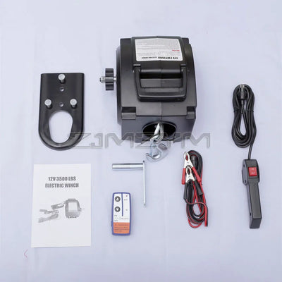 Treuil Électrique Sans Fil 3500 lbs 12V Remorque
