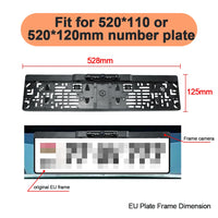 Caméra de Recul WiFi pour Plaque d'Immatriculation Européenne Carsanbo HD 720P 120° avec Vision Nocturne IR, Étanche, pour iOS et Android
