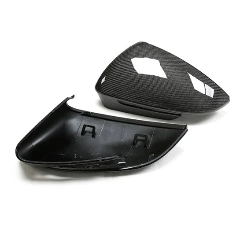 Coques de Rétroviseur en Carbone Volkswagen ID.4 ID.5 Skoda Enyaq Audi Q4 e-tron 2021-2024 avec Trou d'Angle Mort