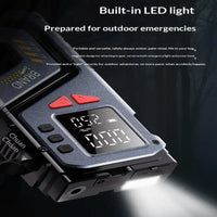 Gonfleur de Pneu Sans Fil 4500 mAh Écran Numérique et Lampe LED